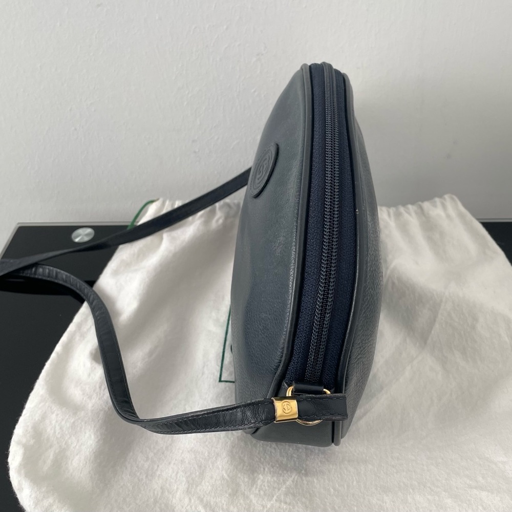 Vintage Gucci GG Leather Crossbody Bag Navy - Picture 5 of 13